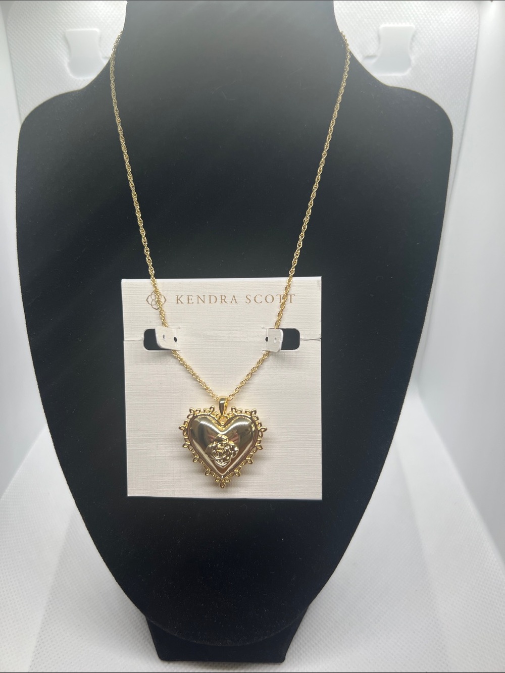 Kendra Scott Malloy Rose Gold Heart Locket Pendant Necklace